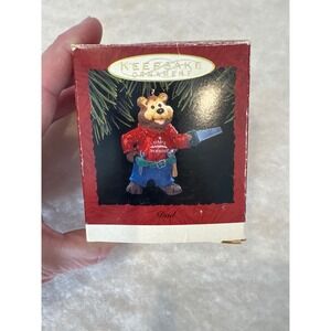 Hallmark Keepsake Ornament 1993 Dad's Workshop Bear‎ Christmas Ornament